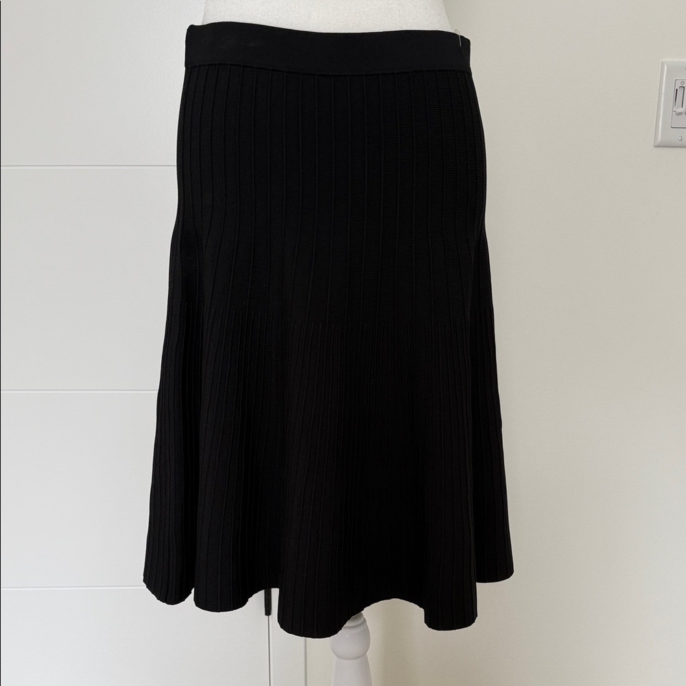 Lela Rose Black A-Line Skirt